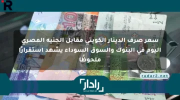 سعر صرف الدينار الكويتي مقابل الجنيه المصري اليوم في البنوك والسوق السوداء يشهد استقرارًا ملحوظًا